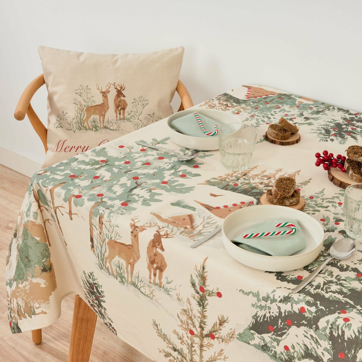 Nappe antitache Belum Christmas Deer 100 x 155 cm